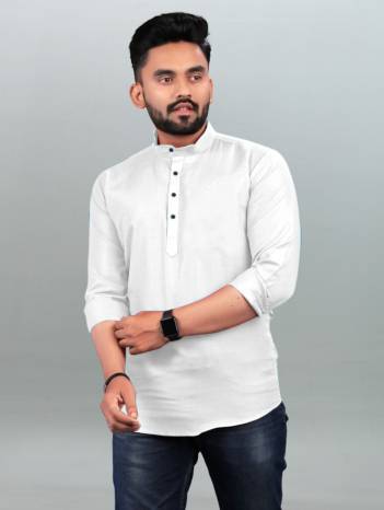 Tradition By Inli Festive Wear Cotton Short Kurta Mens Wear Collection
